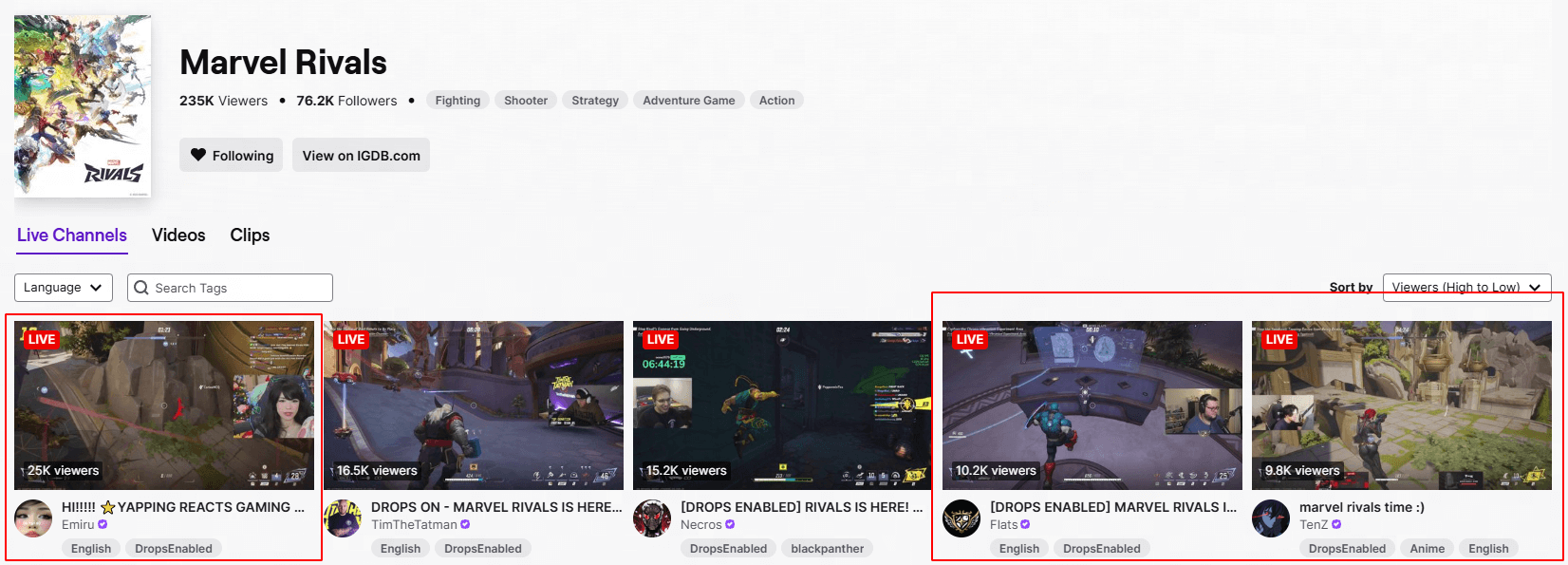 首发当天，直播TOP 5 占位3个